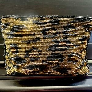 Bechamel Vintage Clutch, Gold & Black